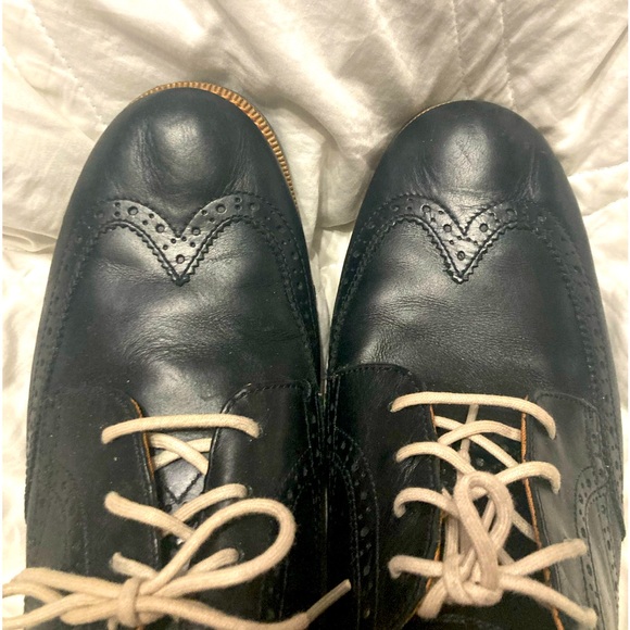 Cole Haan men size 10 Grand.Os black wingtip shoes EUC - Picture 4 of 8